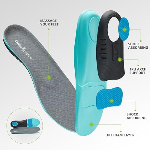 Miniatura 4 de OrthoComfoot Zapatos cómodos para caminar para hombre con soporte de arco para fascitis plantar, mocasines ortopédicos de cuero informales, zapatos