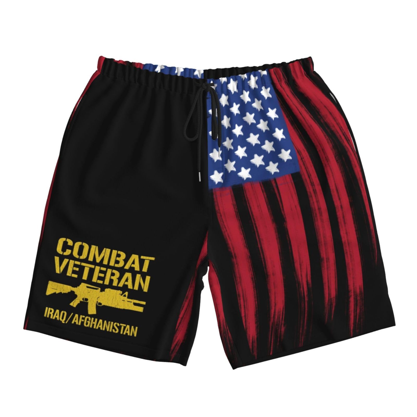 QJKLPOIUY Combat Veteran Iraq and Afghanistan Mens Swim Trunks Quick Dry Board Shorts 7