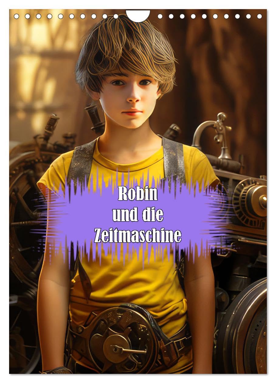 Robin and the time machine UK-Version (Wall Calendar 2026 DIN A4 Portrait), CALVENDO 12 Month Wall Calendar — image 1