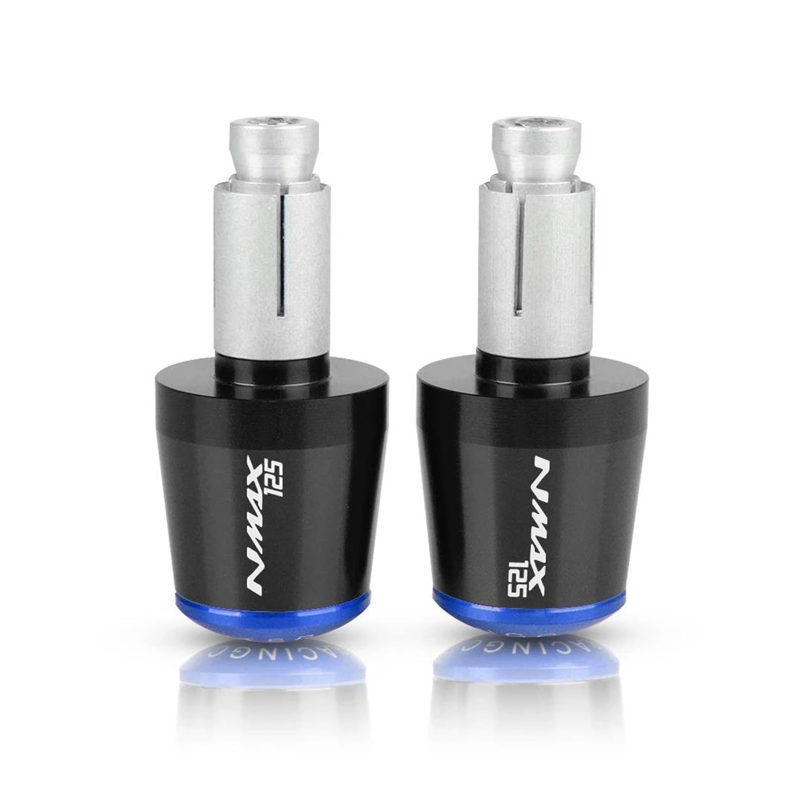 Poignées de guidon NMAX 155 contre les vibrations embout bleu