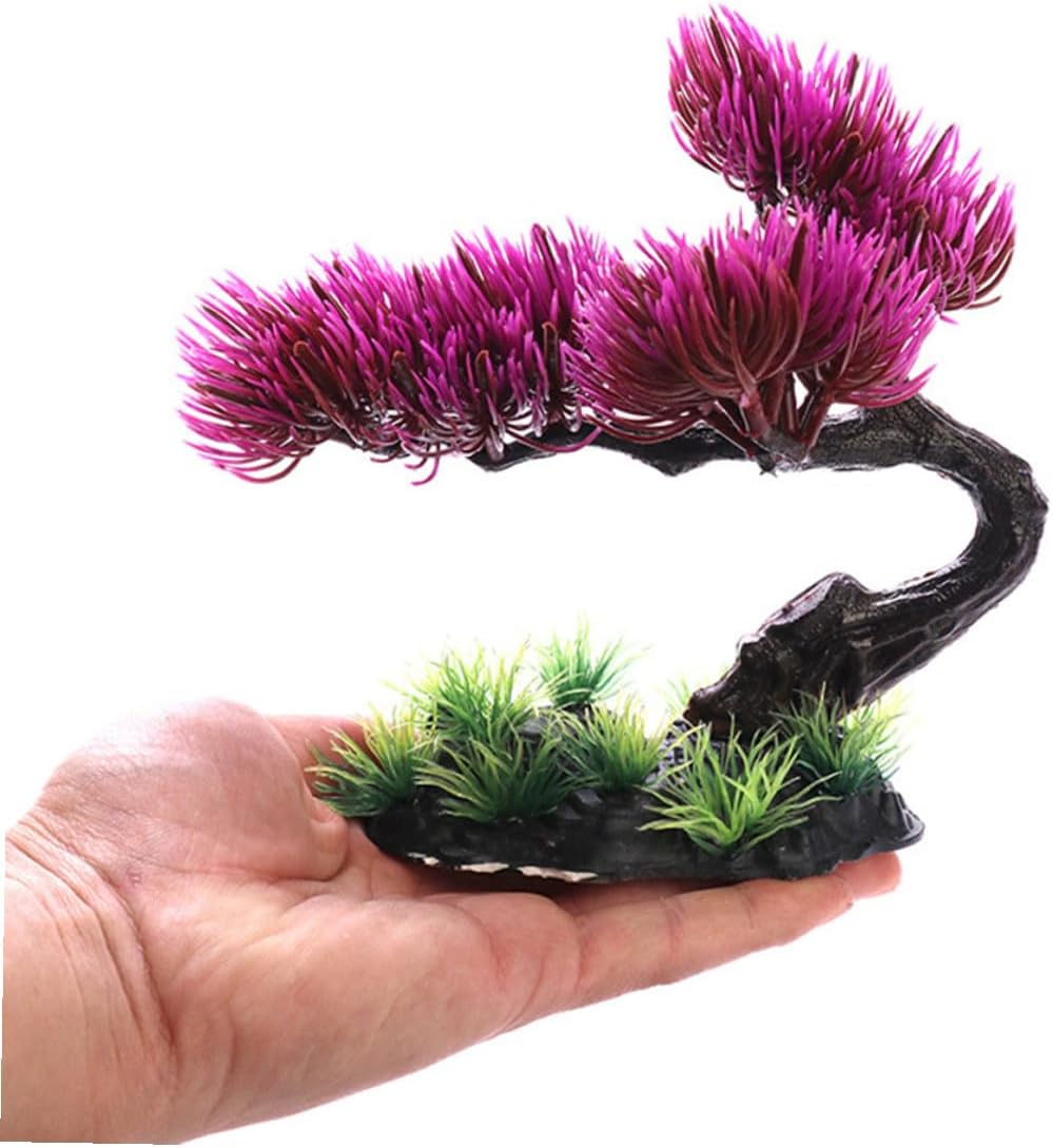 Fish Tank Decor Artificial Aquatic Plant Simulation Plastic Aquarium Ornament Landscape Ornament for Fish Tank Decoration