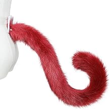 Faux Fur Cat Tail Cosplay 31.5" Long Animal Tail for Halloween Party Costume Accessories