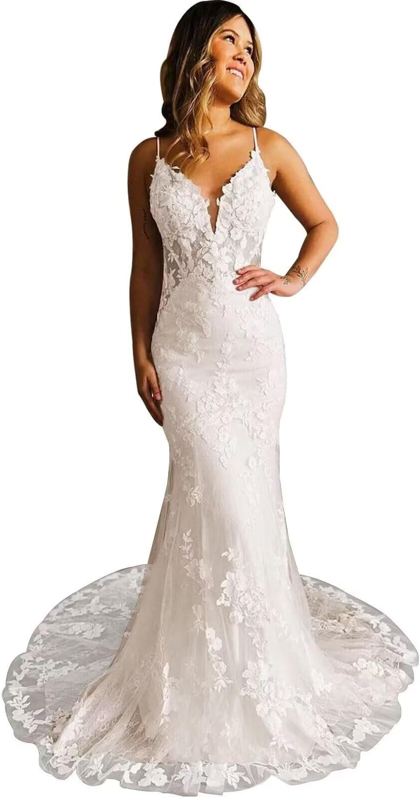 Mermaid Wedding Dresses for Bride 2026 Lace Bridal Gowns Beach Bridal Dress for Wedding Gowns KN021