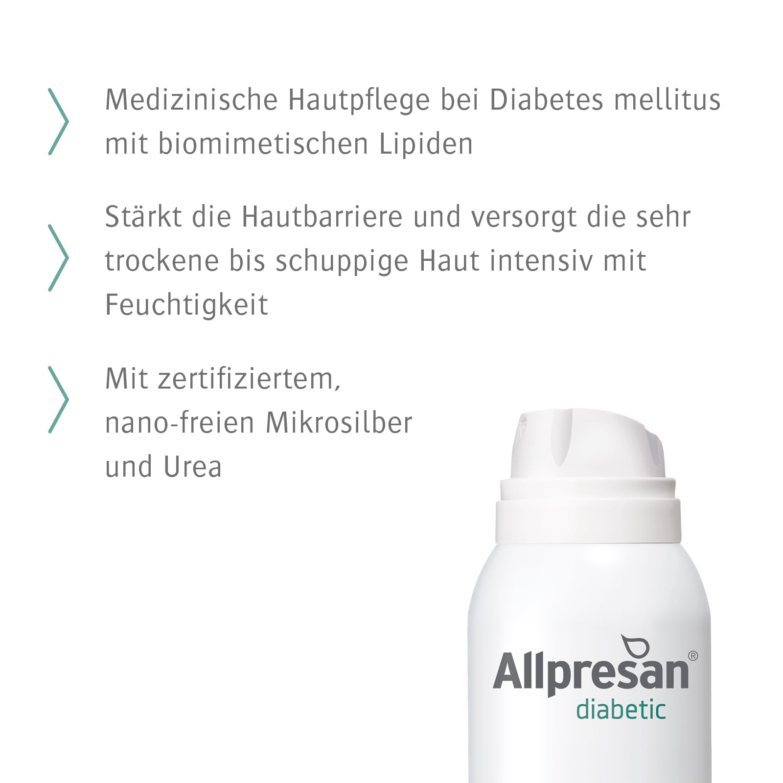 Allpresan Crema de espuma diabética de microplata + repair con microplata para pieles muy secas a escamosas en diabetes mellitus, 200 ml (paquete de 2)