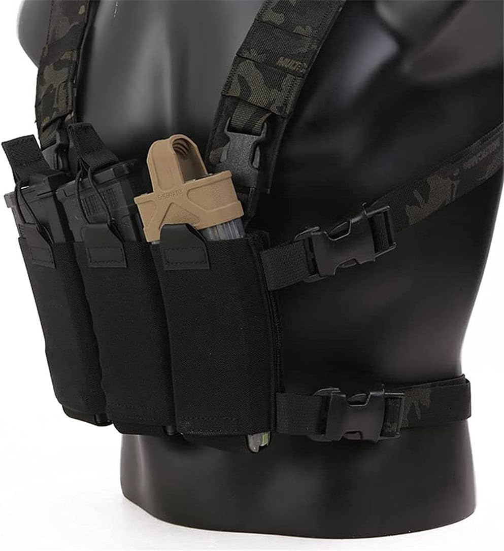 EMERSONGEAR Tactical Triple Mag Pouch,Placard 5.56 Magazine Panel,Magazine Pouch with Hook Backing,Tactical Vest Chest Rig Bag
