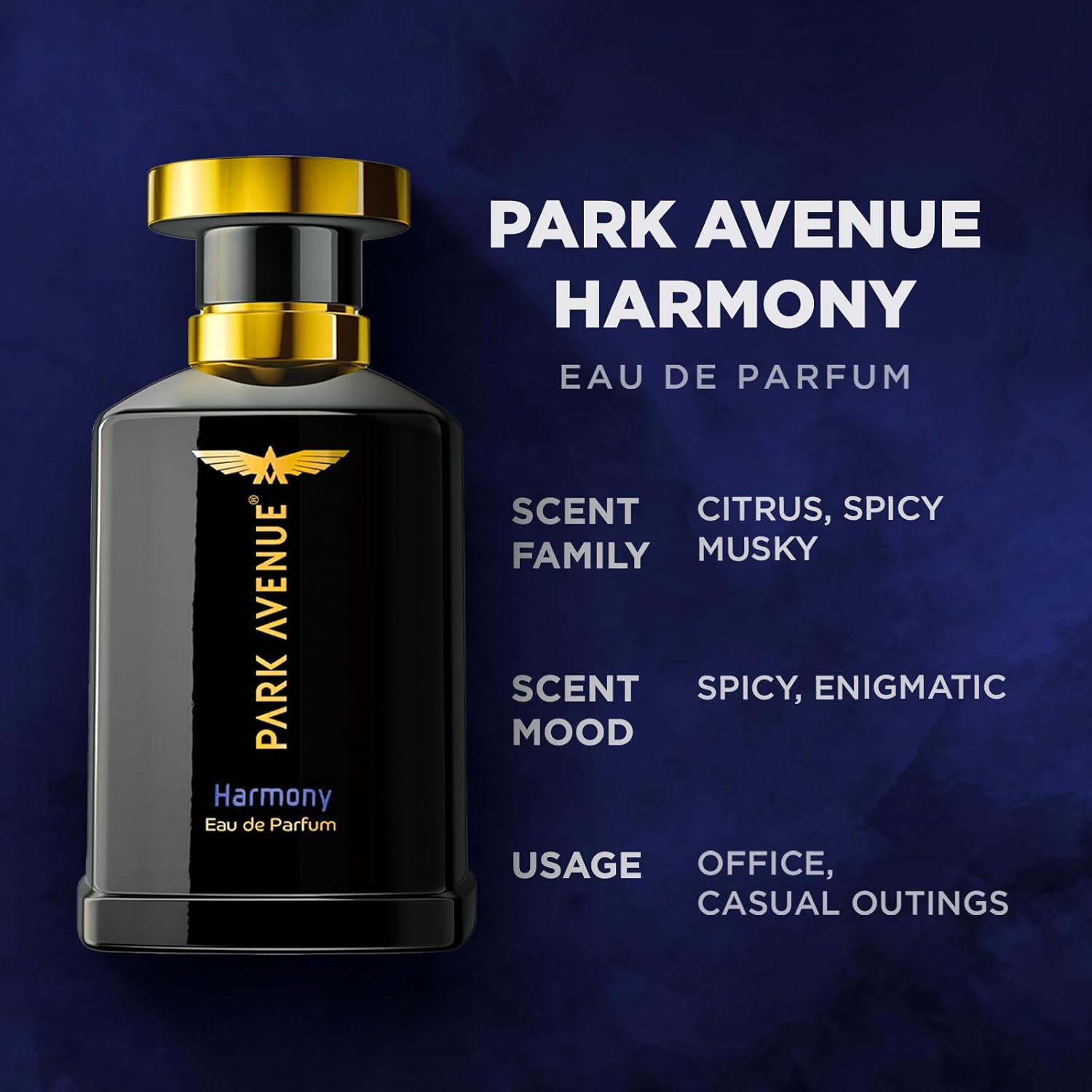 Park Avenue Harmony, Eau De Parfum Men, 100ml | Long Lasting Perfume for Men | Premium Luxury Fragrance Scent | Aromatic Blend of Patchouli, Musk & Vetiver | Suitable for Every Occasion 2026 - view 3