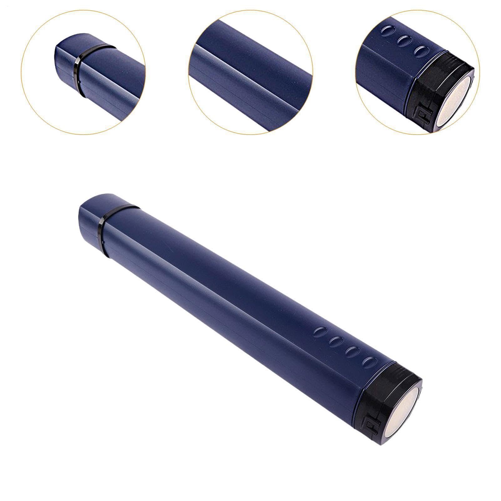 per canna da pesca, tubo per poster da 61 cm, supporto per paletta blu con | porta poster estensibile, tubo di stoccaggio, tubo portatile per , documenti, grandi stampe
