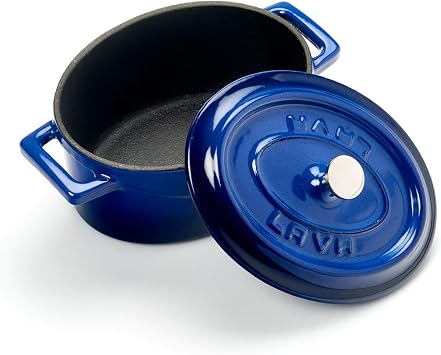 Lava Metal Oval Mini Cookware, Blue