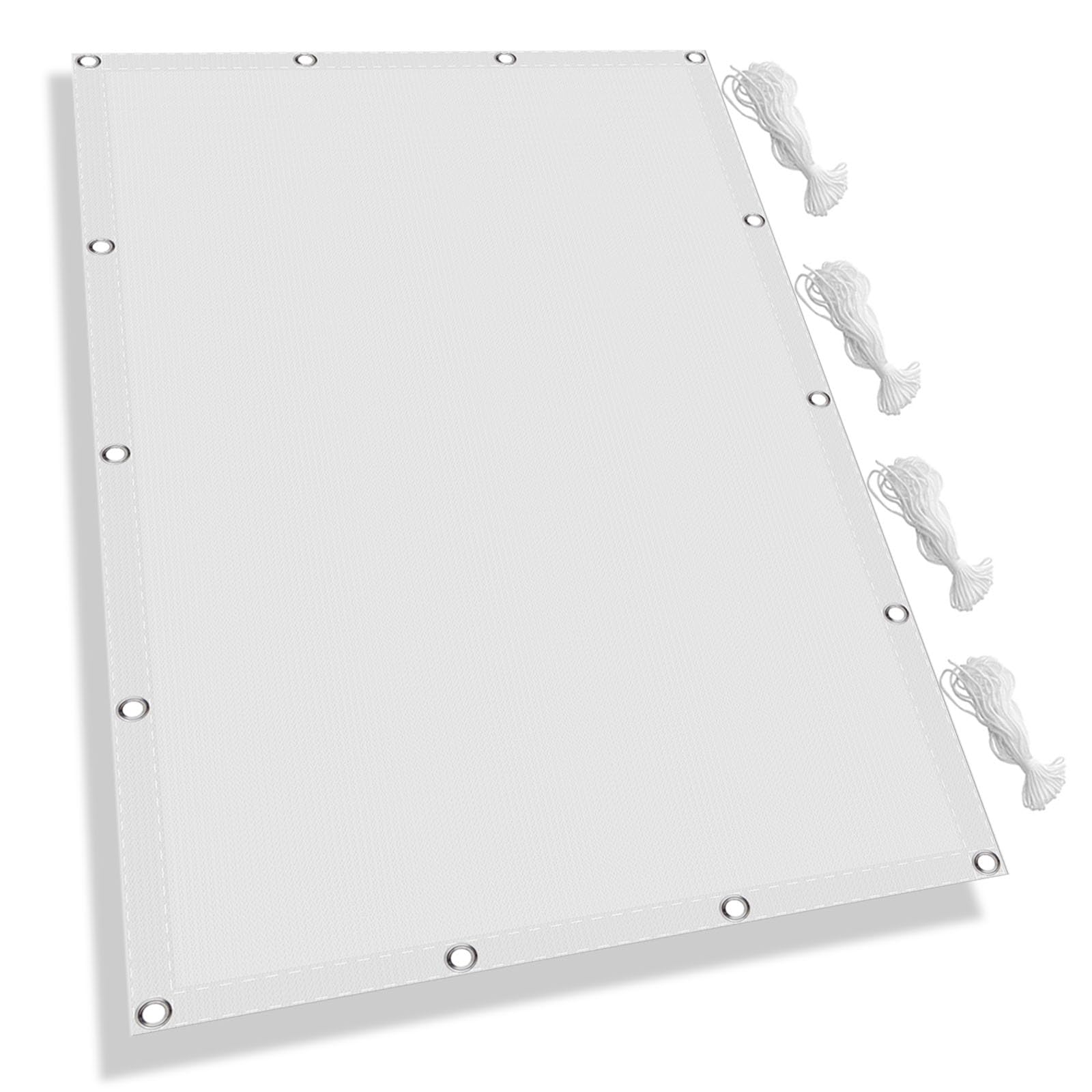 Voile d'ombrage carré anti-pluie et anti-chaleur blanc 1.4x3.8m