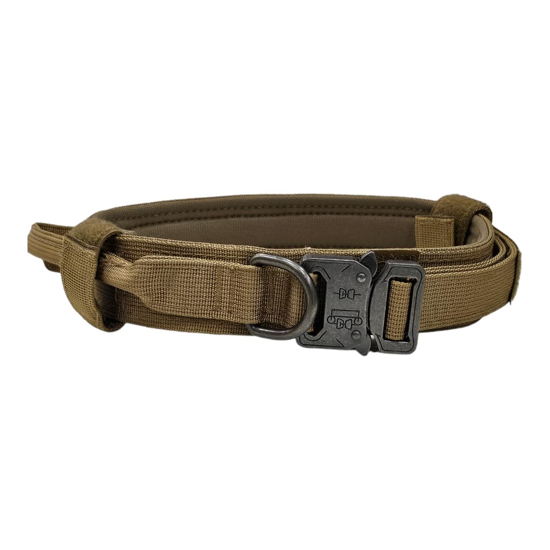 SKINPLUS Dog Collar Adjustable Nylon Tactical Dog Collar With Strap Handle Dog Training Collar Quick Release Metal Buckle For Medium Dogs(L,17-20.5 Inch/43-52Cm),Khaki (B0CNRRCFPZ) Amazon Price History, Amazon Price Tracker
