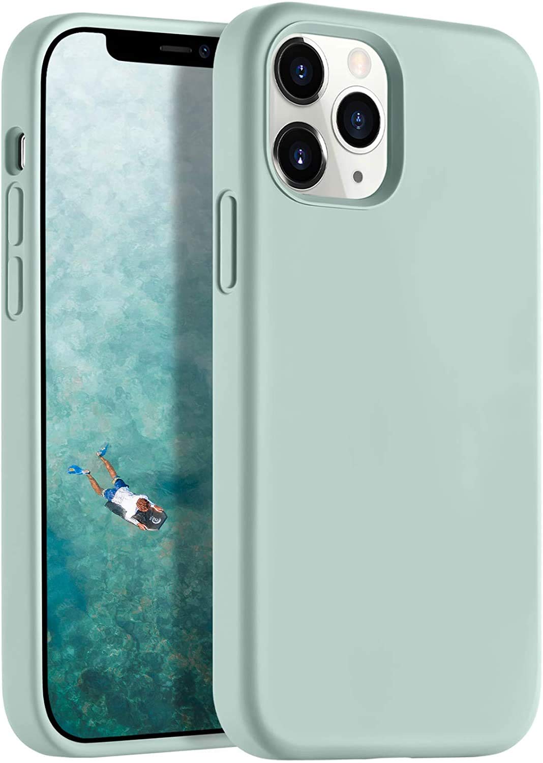 Nik case Back Cover for iPhone 12 / 12Pro (6.1")(Soft|Silicone|Mint Green) (B09TWFSWPJ) Amazon Price History, Amazon Price Tracker