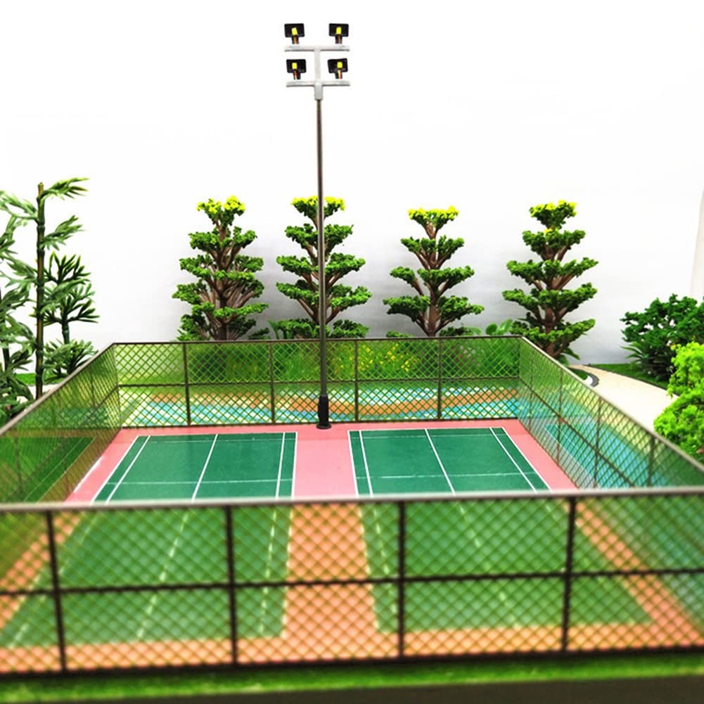 pizarra 4 PCS HO Scale Lighting Tower,Tower Layout Lamppost for //Playground/Stadium