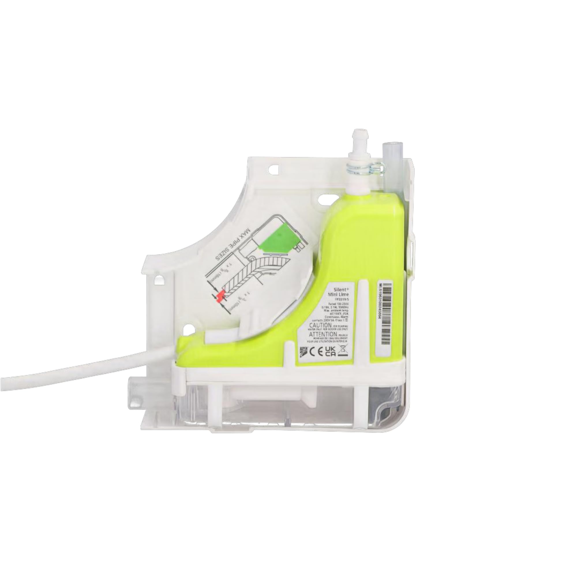 ASPEN Silent + Mini Lime Eckkanal- Kondensatpumpe für Wand- Klimageräte / 5. Generation (Slimline)