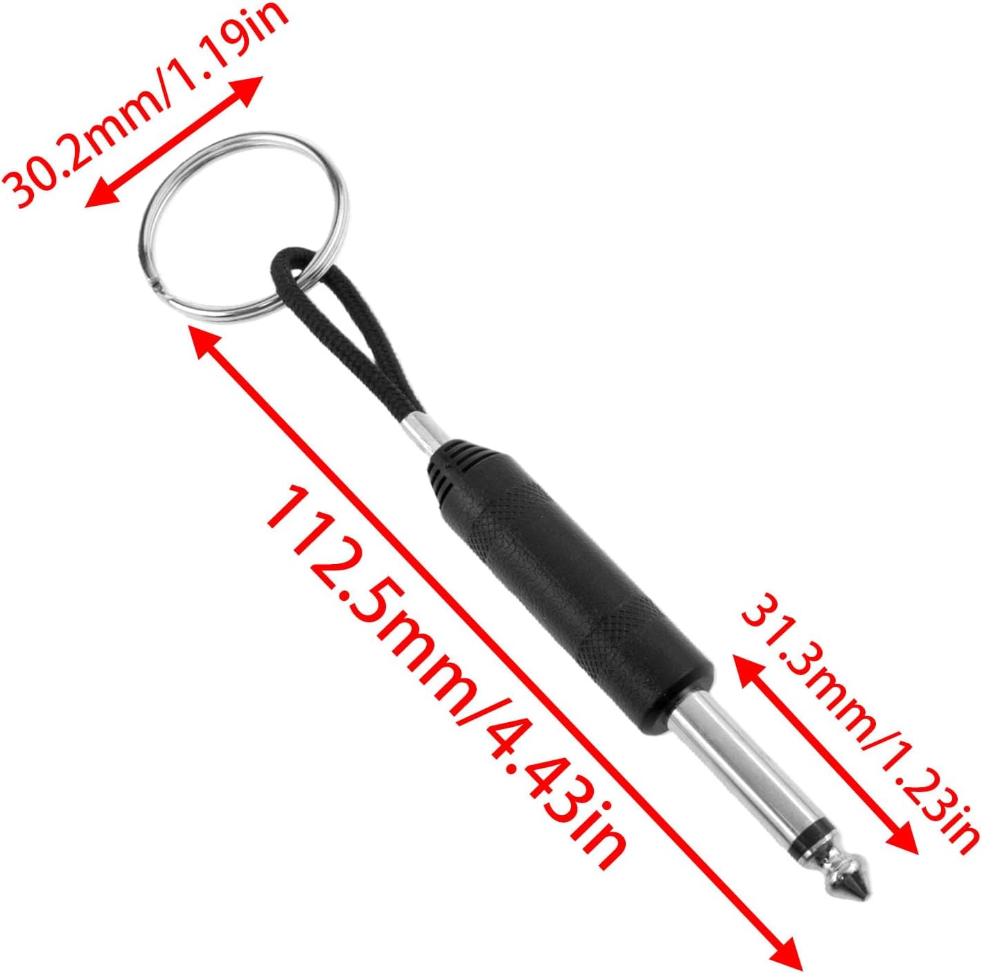 MarshallKey Holder Black Leather Plug ABS Zinc Alloy Material Amp Key Holder for Wall-Mounted Keychain Kit Guitar Key Holder,Key Hanger,Home Office Recording Studio Rehearsal Space 4PCS image 4
