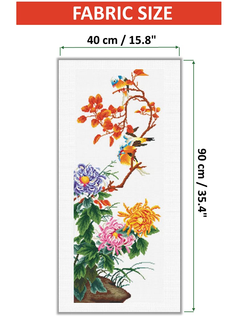 CRAFTiDA Kit Punto Croce Per Adulti E Principianti – Tela Aida 14ct 38x48cm Prestampata – Fai Da Te Con Tema Caffè – Include Fili E Istruzioni