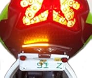 Chrome Glow Ninja ZX6R LED Light Bar Fender Eliminator Kit - Integrated Brake and Turn Signals, Clear Lens