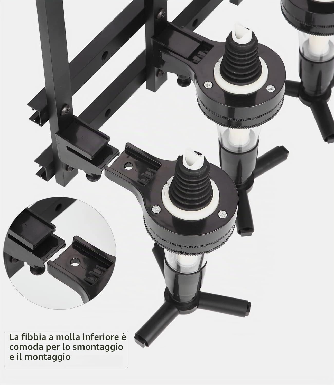 Bar Butler Dispenser Alcolici Bevande Erogatore 4 Bottiglie Dosatore Liquori Wine Rack Bar Bottiglia Ottica per Spiriti di Liquori Vino Birra, Ideale per Feste, celebrazioni, Decorazione(Nero)