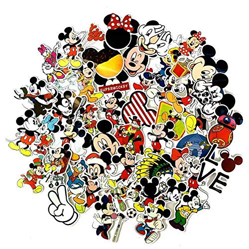50pcs Vinyl Stickers Waterproof Micey Minnie Decals for Water Bottles Cars Motorcycle Skateboard Portable Luggages Phone Ipad Laptops