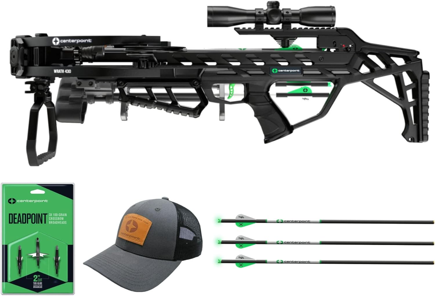 CenterPoint Wrath 430 FPS Crossbow Package with Silent
