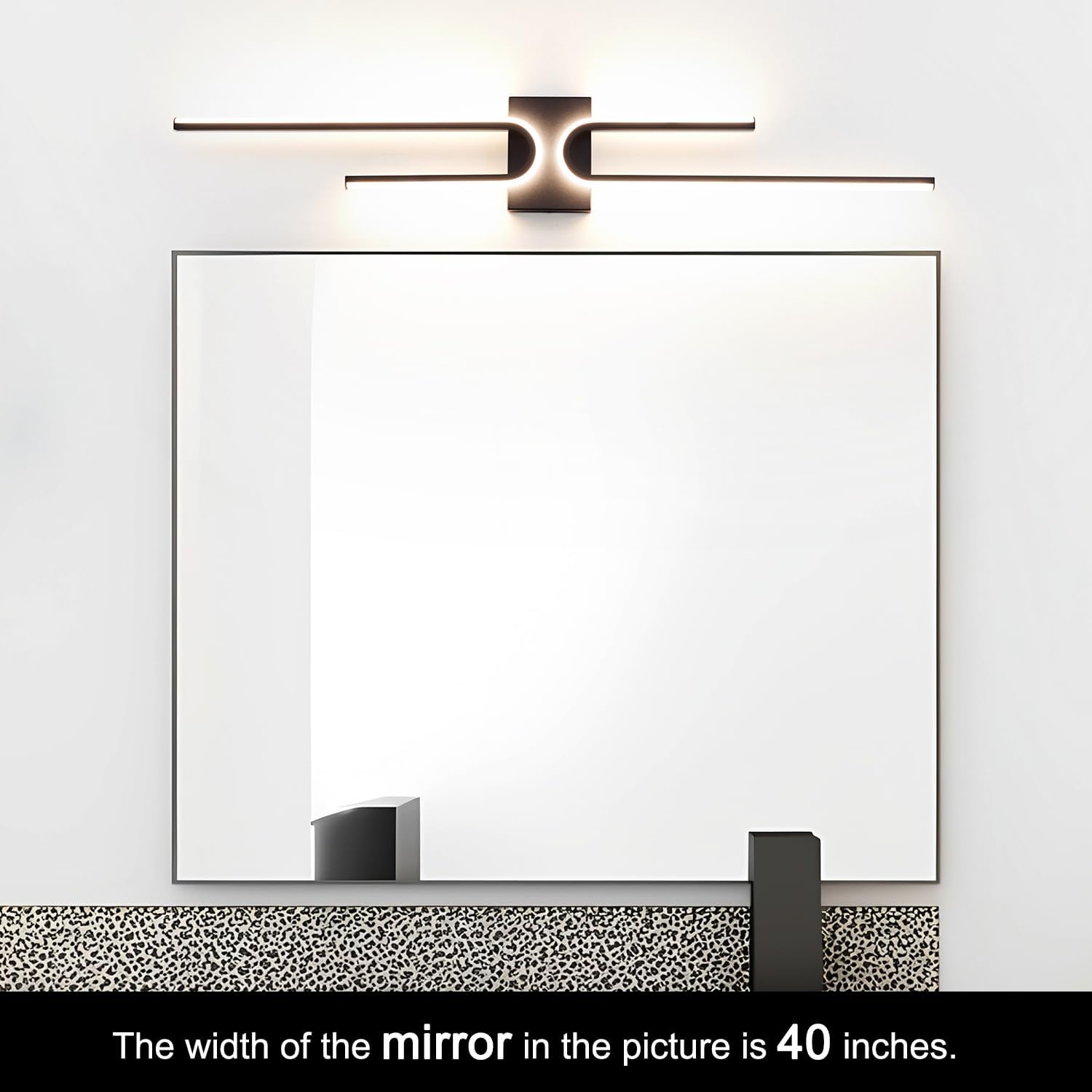 Vanity Light for Bathroom Lighting Over Mirror Black Dimmable 3CCT Vanity Lighting Fixture Modern Bath Vanity Bar 39in Led Bathroom Wall Sconce Lighting for Bedroom Living Room with Remote Control