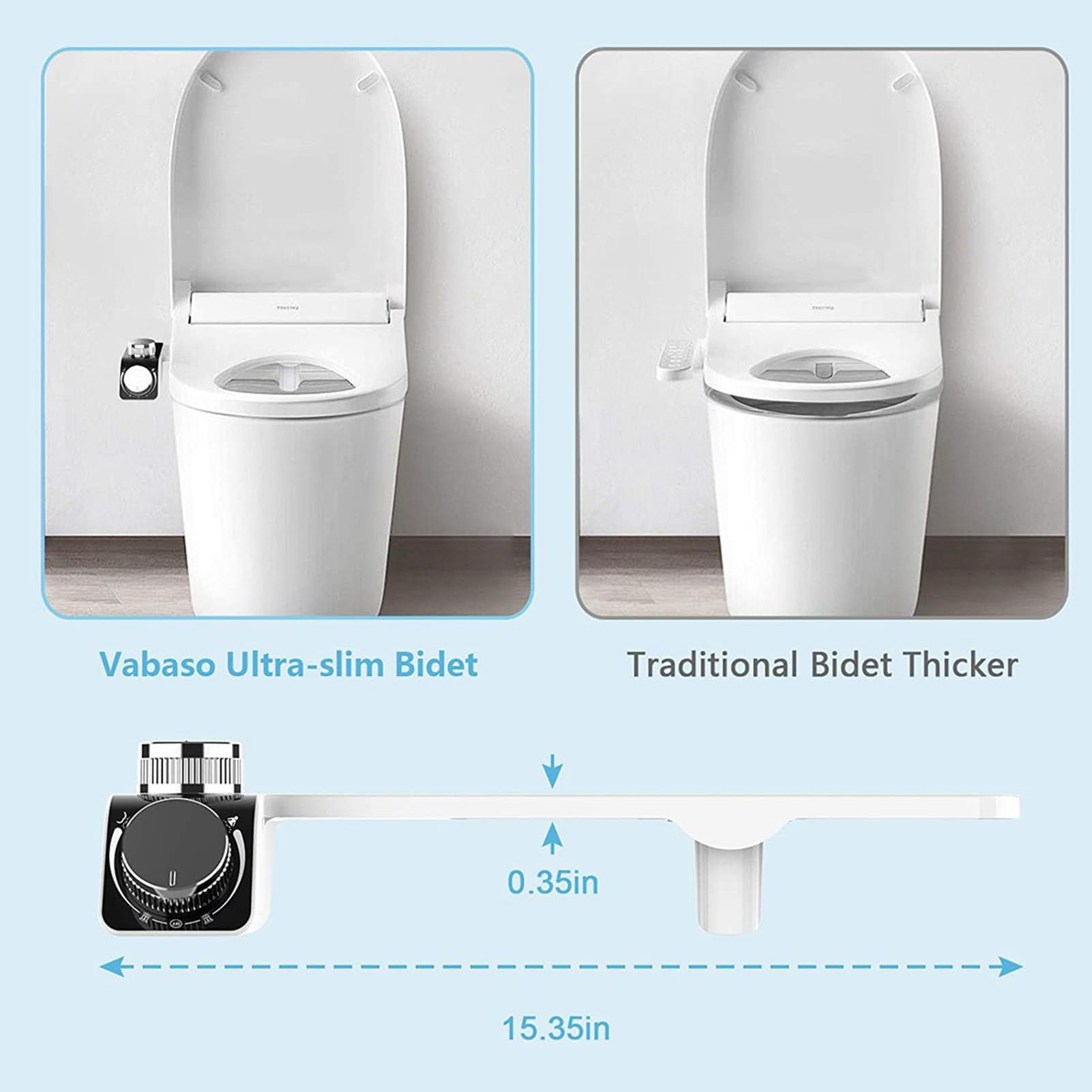 Accessoire de Bidet pour Toilettes, Pression D'eau Réglable, 3