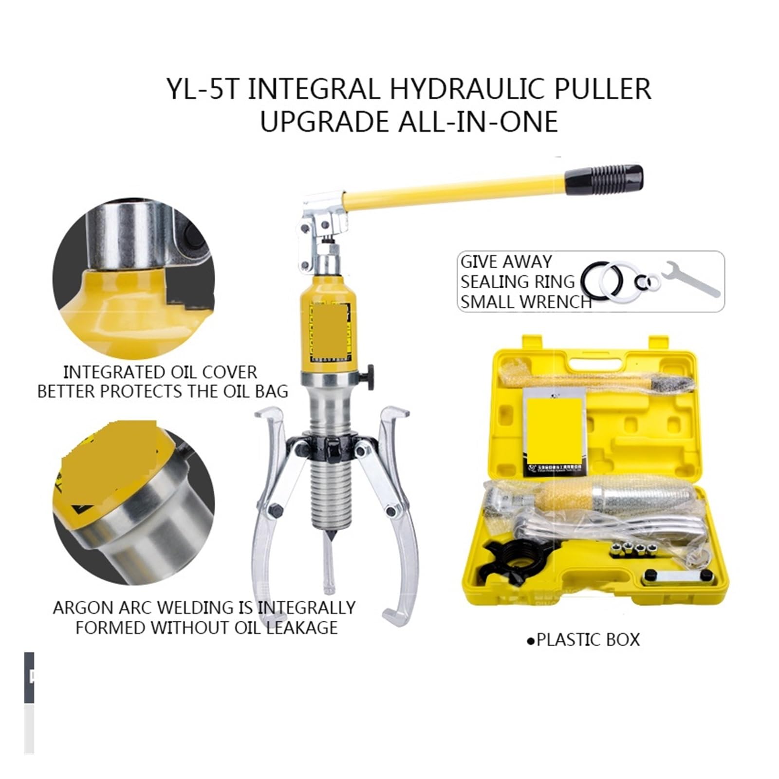 Extractor hidráulico neral 5T, extractor de rodamientos, extractor Convertible de dos mandíbulas y tres mandíbulas, herienta de extracción de patas de varilla de polea de engranaje Construido para dur