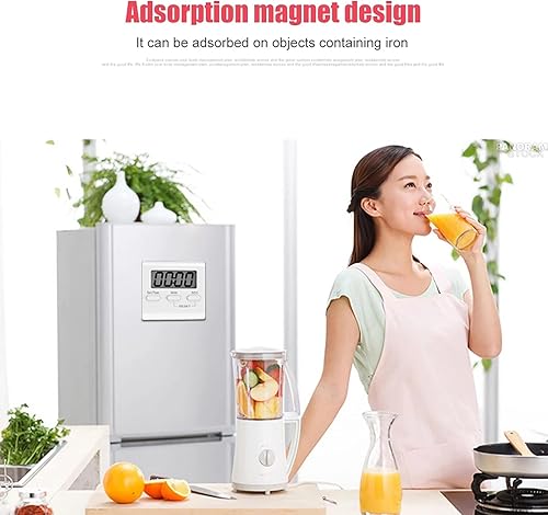 Miniatura 4 de Temporizador de cuenta regresiva Despertador Estudiantes Temporización de Entrenamiento y Temporizador Digital de Cocina - Blanco 2 Piezas