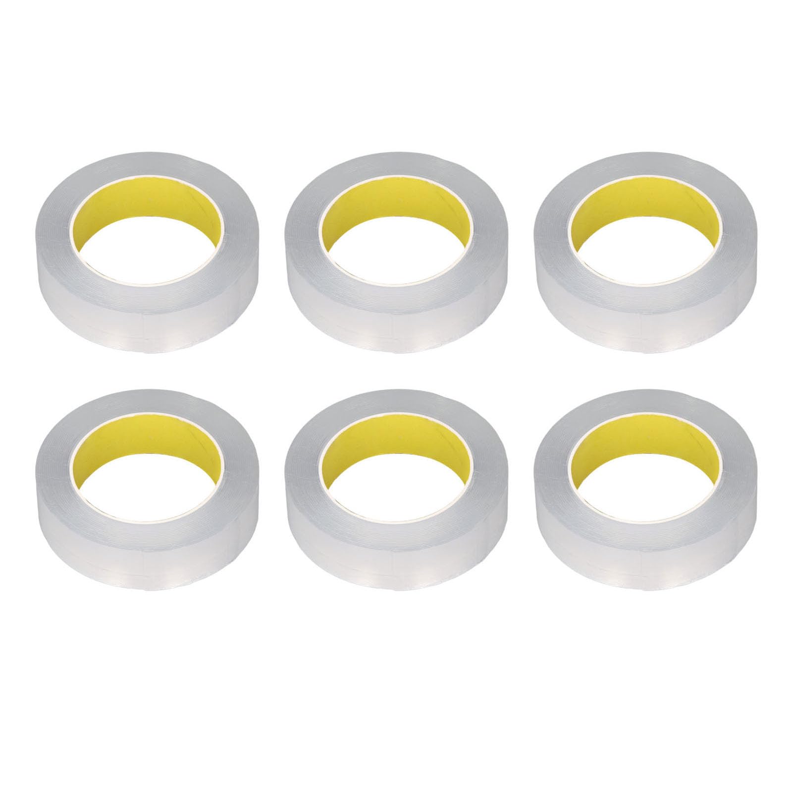 Doppelseitiges Acrylklebeband, 10 Rollen, transparent, robuster Montagekleber, starker Halt, abnehmbar, für Fotos, Poster, Zuhause, Büro, Auto, Verwendung, 0,1 mm dick, 30
