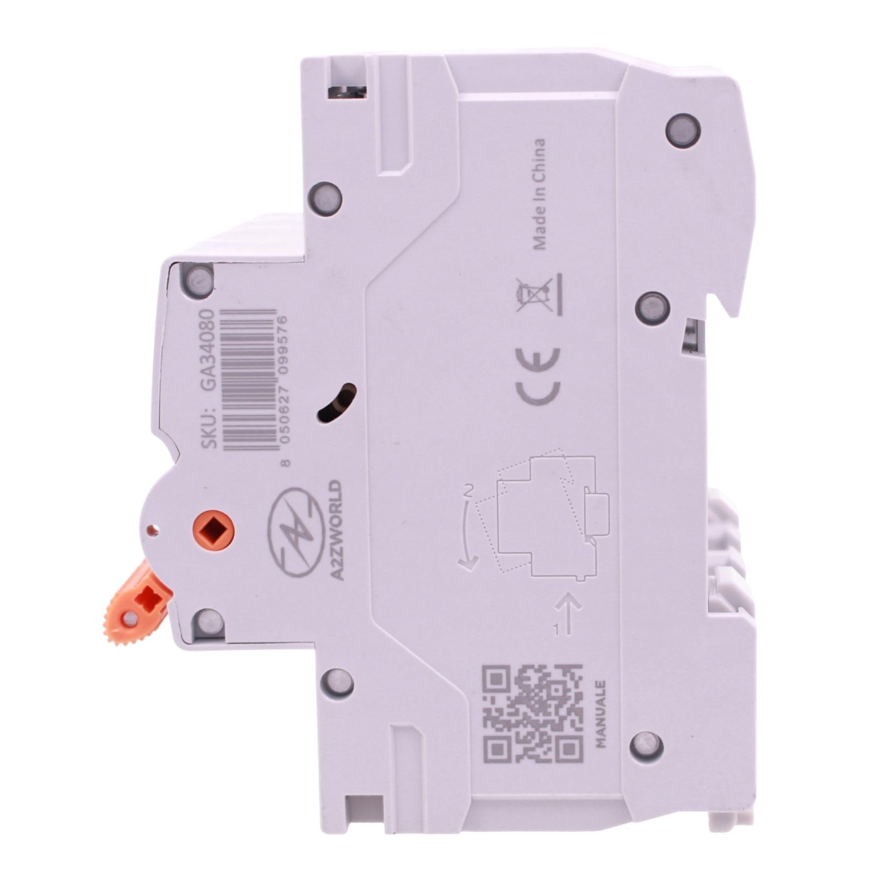 Leitungsschutzschalter, dreiphasig, 4P 80 A C80, Kurve C 10 kA, 4 Module DIN 380 V AC, zertifiziert IEC60898-1, Serie GYM9H-125