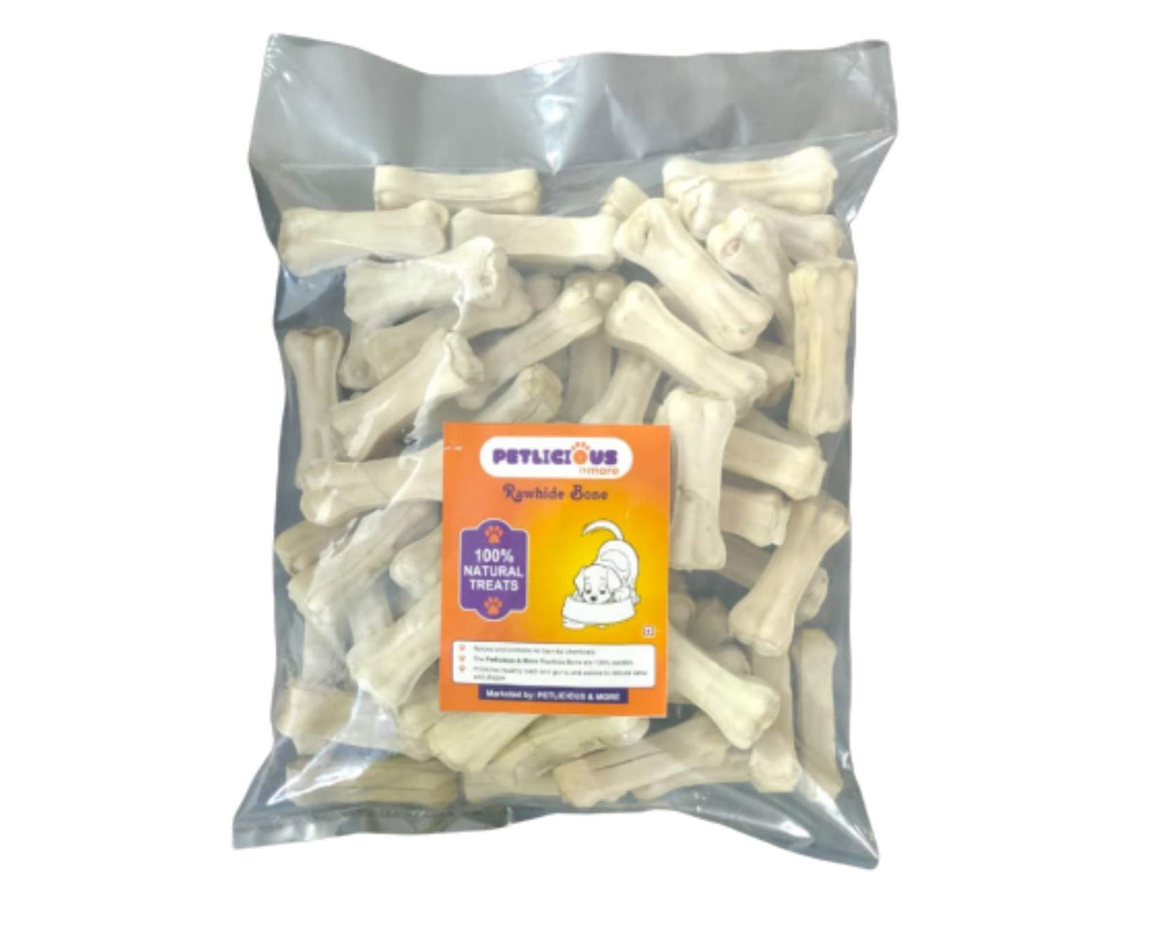 Petlicious & More Rawhide Bone 3 Inch Dog Bones Pressed Bone Dog Bone (Pack of 60) (B07WS1QWS1) Amazon Price History, Amazon Price Tracker