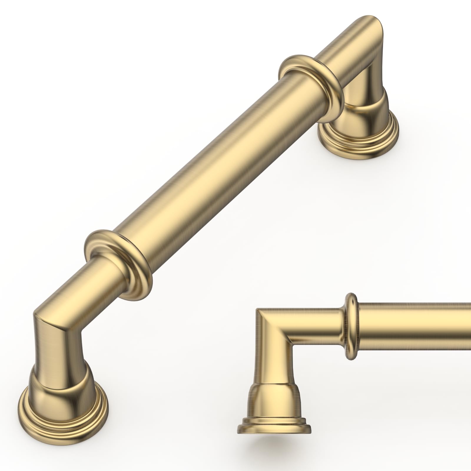 Amerdeco 10 Pack Champagne Bronze Cabinet Pulls 3.75 Inch 96mm Zinc Alloy — image 1