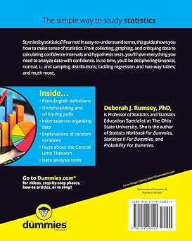 Statistics For Dummies (For Dummies (Lifestyle))