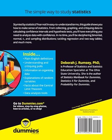 Statistics For Dummies (For Dummies (Lifestyle))