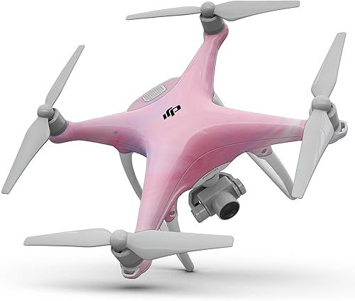 Miniatura 2 de DesignSkinz - Compatible con Drone DJI Phantom 4 Pro - Vinilo adhesivo protector resistente a los arañazos - Marbleized Pink Paradise V7