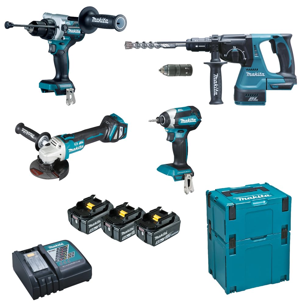 Batería Makita DLX4158TJ 18V LXT DGA513 DTD153 DHP486 DHR243 3x5.0Ah DC18RC