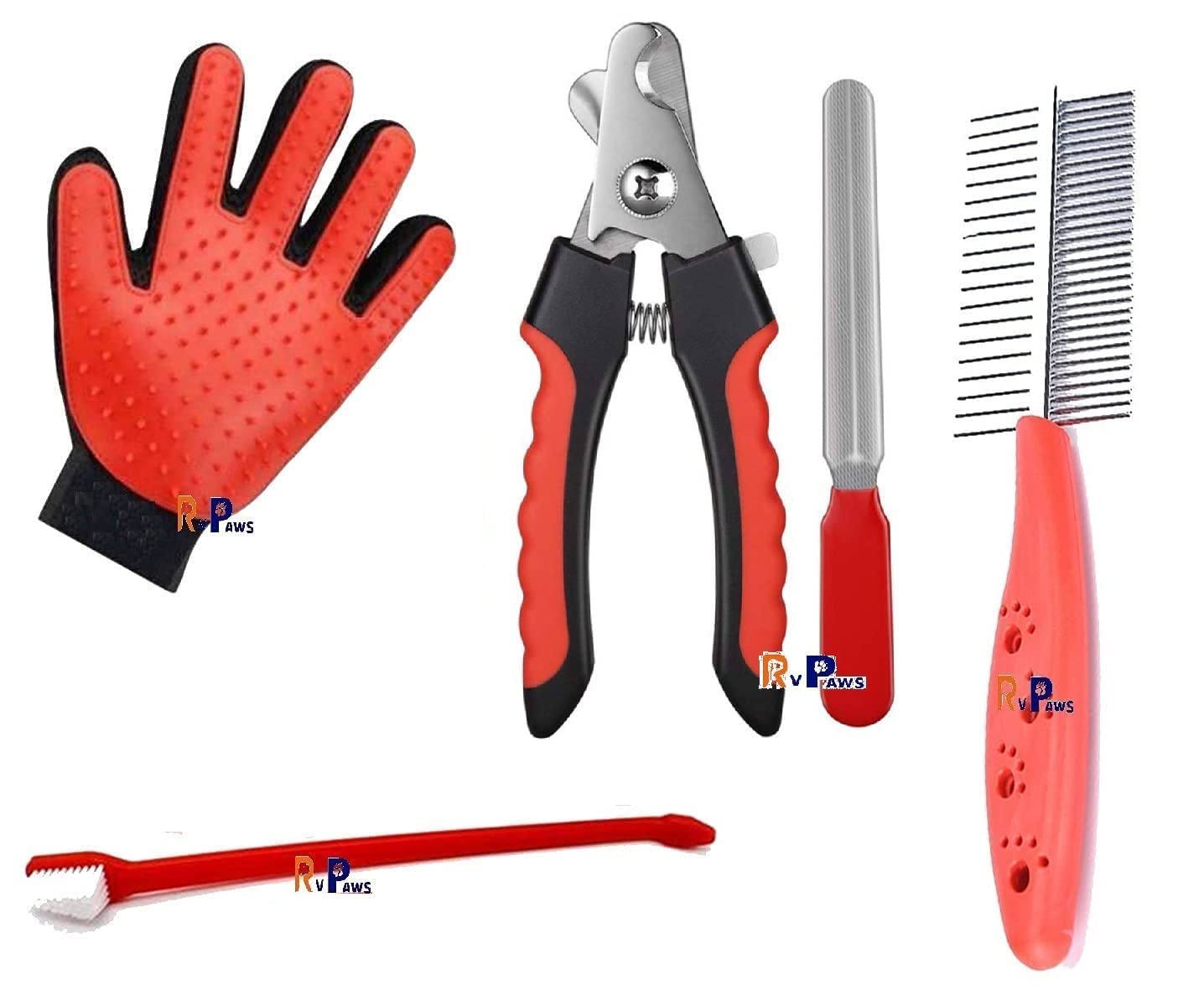 Woofy Dogs Grooming Kit Double Side Comb, Nail Cutter, Tooth Brush and Glove for Puppy, Cat and Kitten Combo of 4 (B0BHP7BJZ3) Amazon Price History, Amazon Price Tracker