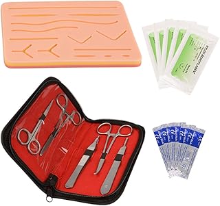 Suture Practice Kit for Medical Student Suture Training, Include Upgrade Suture Pad with 14 Pre-Cut Wounds, Suture Tools, Suture Thread & Needle (Complete Kit)