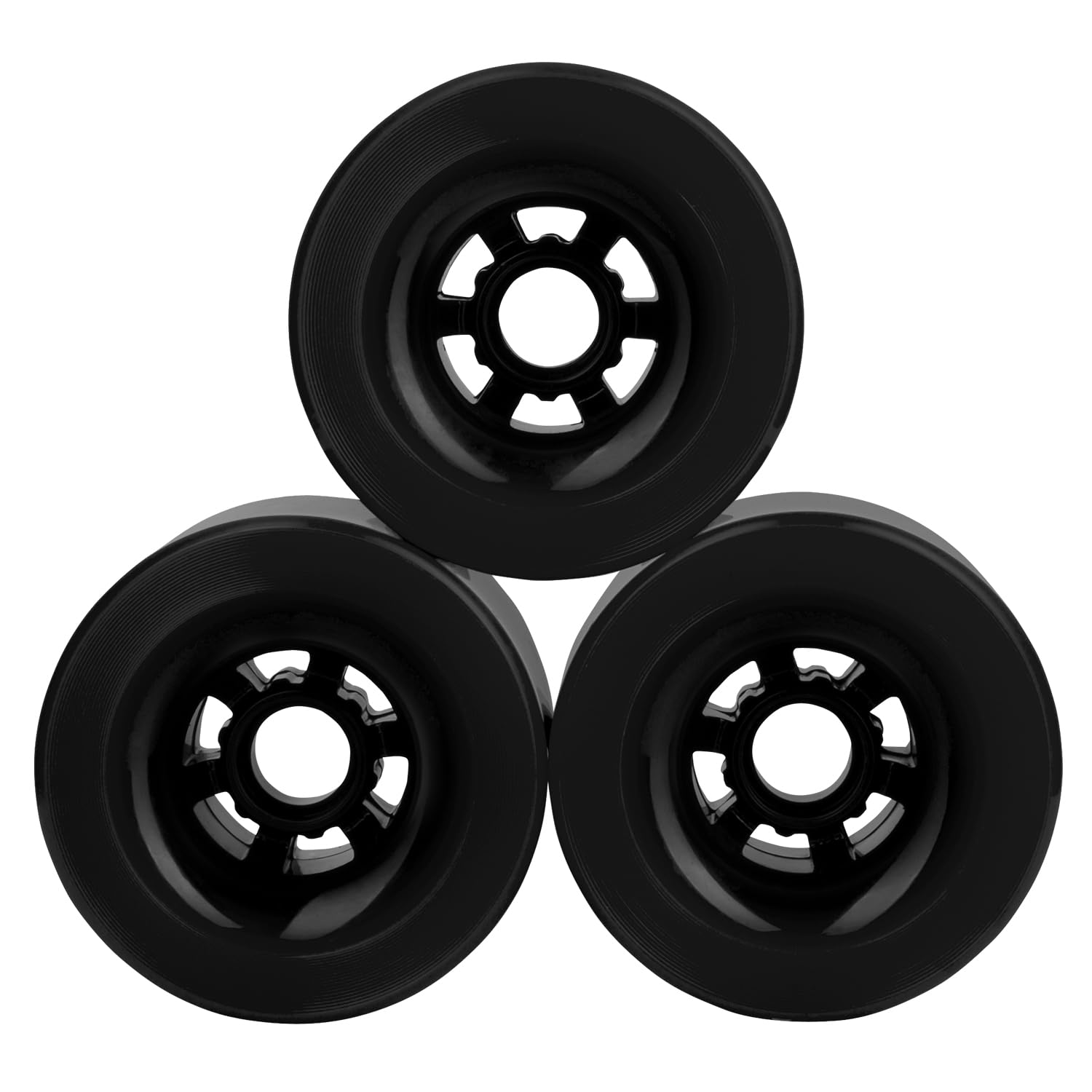 Blank Cal 7 90mm x 52mm Pro Longboard Cruiser Wheels Flywheels (Black)