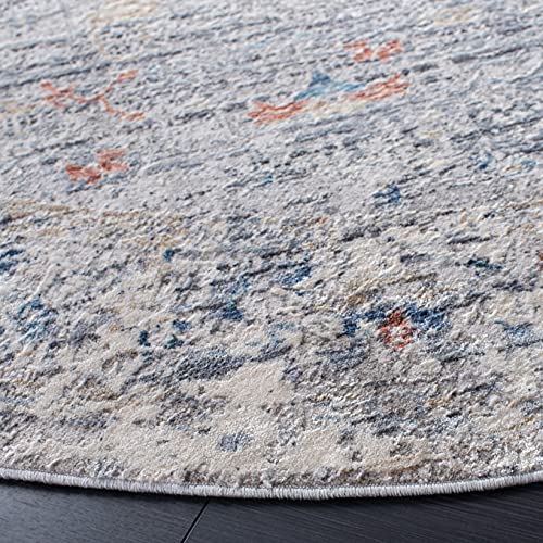 Safavieh Dream Collection Contemporary Rug for Living Room Dining Room Bedroom Short Pile Grey and Multi 3ft x 60 Inch - Image 4