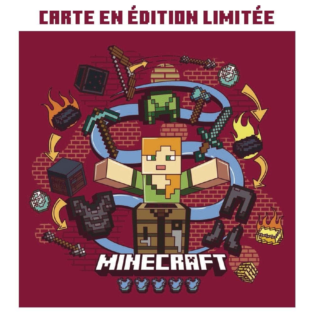 Panini Minecraft - Confezione di 50 adesivi multicolore resistenti allo sbiadimento, su carta opaca, per parete, album, cartine, uso singolo
