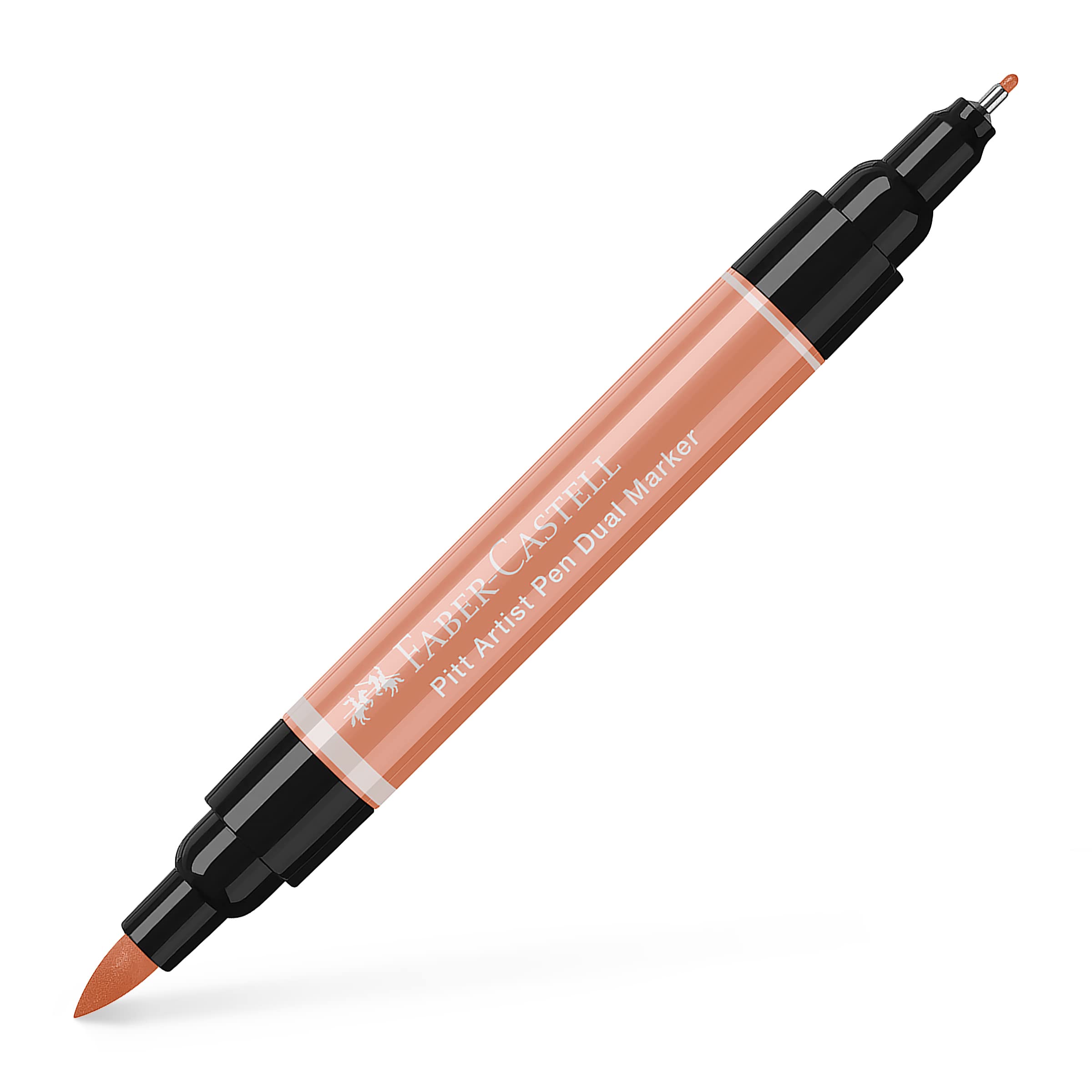 Faber-Castell Art & Graphic Pitt Artist Pen Dual Marker India Ink, Cinnamon, Single Pitt Pen, for Art Craft, Drawing