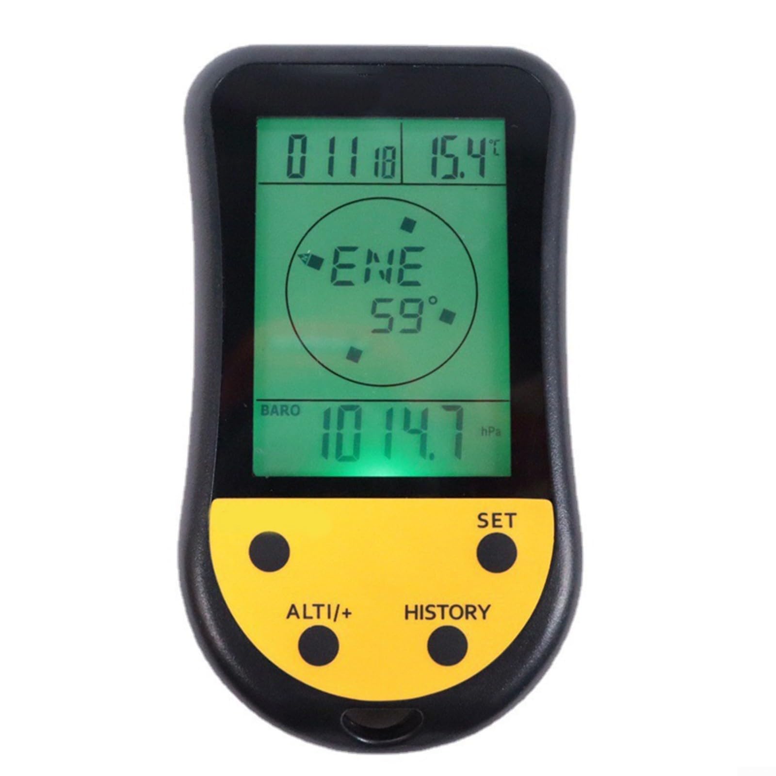 Altimetro digitale, barometro, stazione meteo con retroilluminazione LCD, termometro, calendario, misurazione dell'altezza, della pressione dell'aria e della temperatura per escursioni