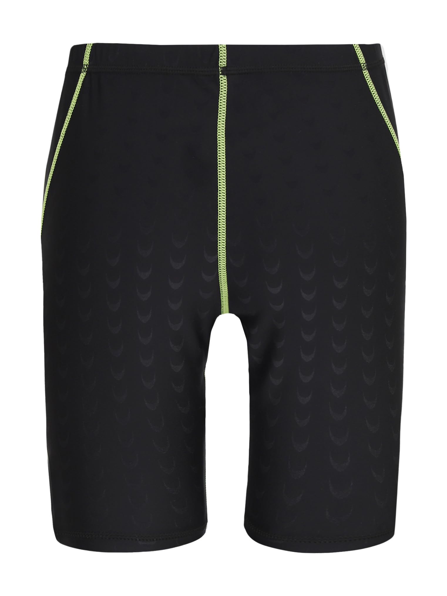 Choomomo Boys' Swim Jammers Athletic Shorts Training Shorts Quick Dry Active Swimming Trunks with Drawstring Black Green 11-12 Years