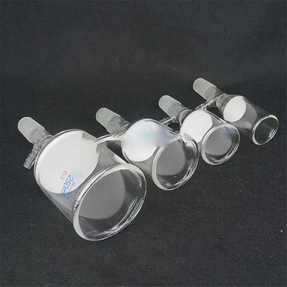 Laborausstattung und -bedarf 75 ml, 100, 150, Verbindung 24/29, Trichtersand G1, G2, G3, G4, G5, grob, 2–70 Mikron, Laborglas