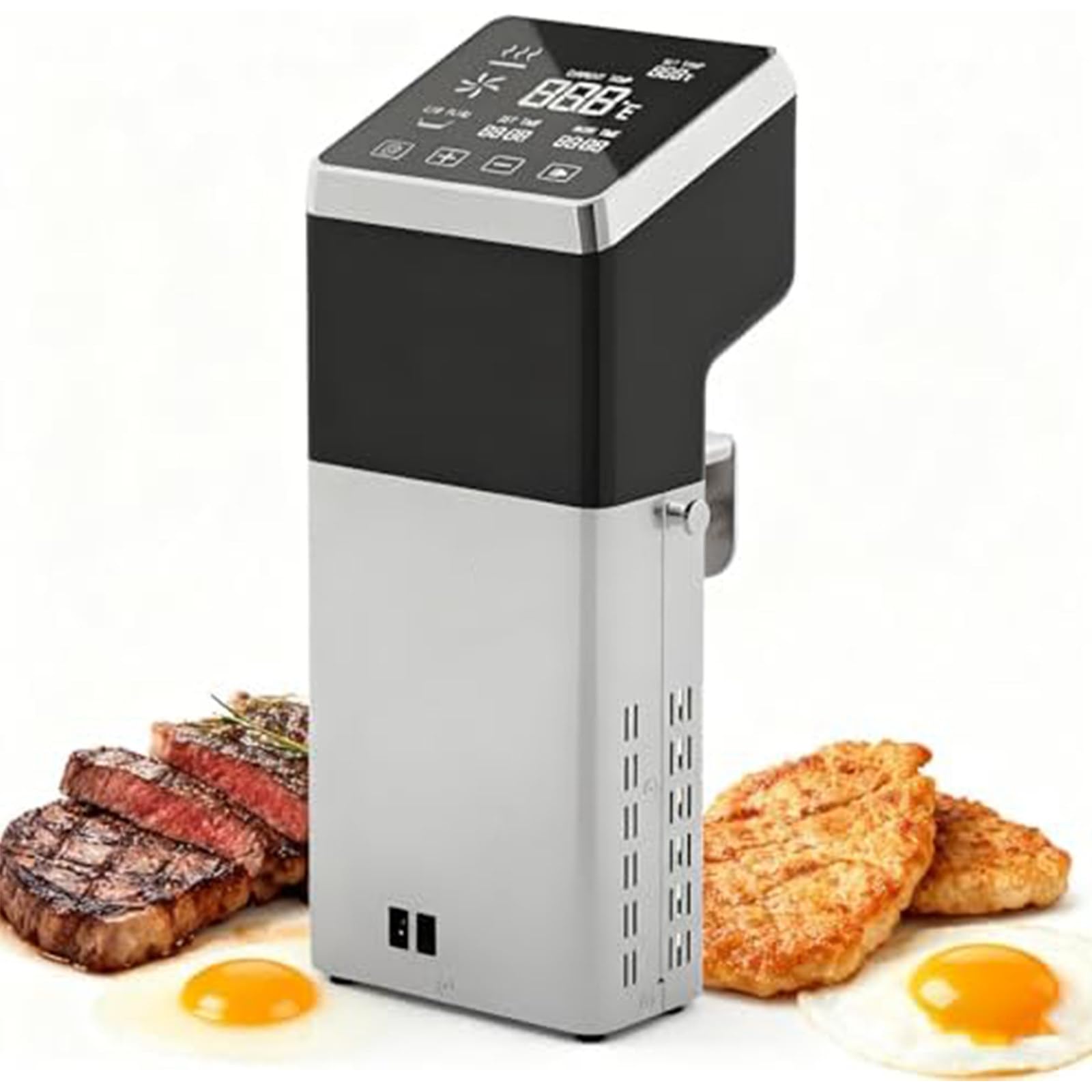 Cocina Profesional al vacío 1600 W, Calentamiento rápido y ultrasilenciosa, máquina de cocción de precisión para la Cocina doméstica, fácil de Guardar, Ideal para Comidas