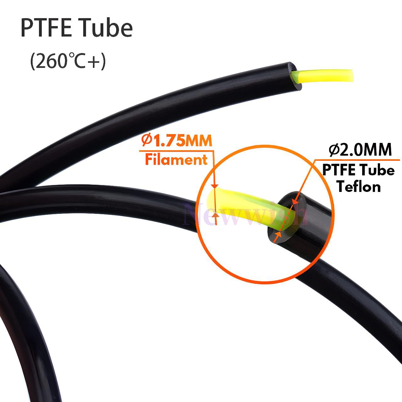 Zestaw rur PTFE 3M, czarna teflonowa rurka Bowden ID 2 mm OD 4 mm rura PTFE do filamentu 1,75 mm ze złączem 5 x PC4-M6, 5 x złączki pneumatyczne PC4-M10, 5 x zestaw tulei zaciskowych Bowdena