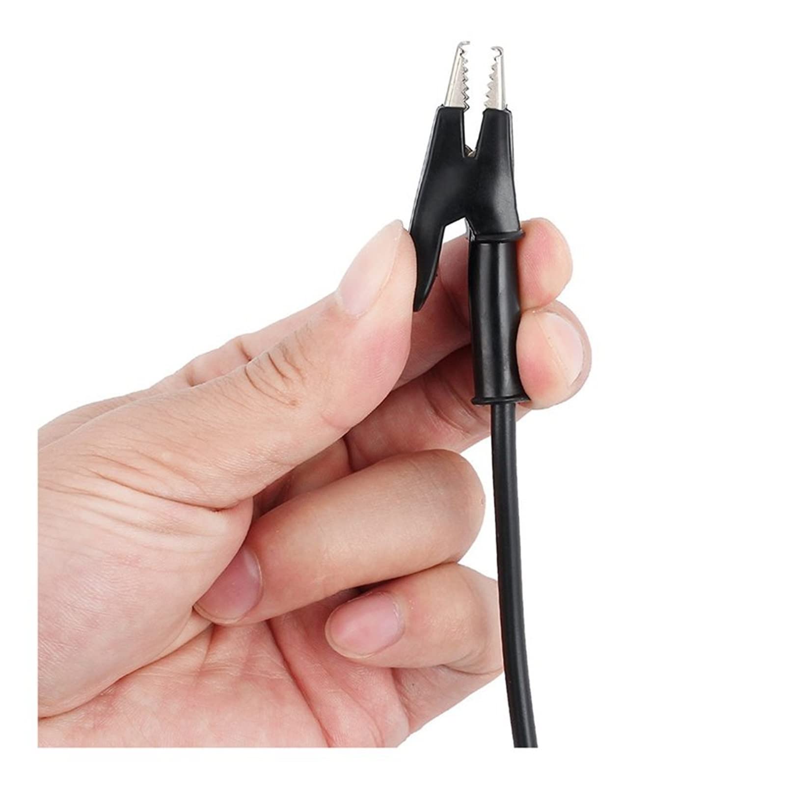 10PCS Conector Banana a Pinza de Cocodrilo Cable de Prueba Pinza de Cocodrilo Cable de Prueba de Laboratorio con Conector Banana Resistente 1M de Largo for Multímetro