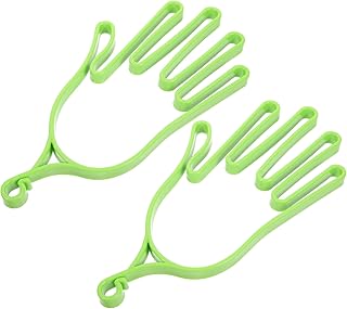 iplusmile Golfs Glove Holder 2Pcs Golf Gloves Stretcher Golfs Glove Display Rack with Hook Golf Gloves Holder Gloves Support Frame Portable Golf Accessories for Gloves Maintenance (Green)