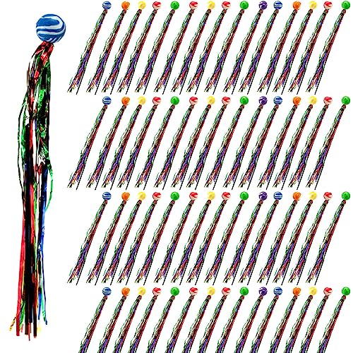 Preescolar, Toy Pelotas de cometa con coloridas serpentinas, 60 Pelotas saltarinas para niños, 25mm Pelotas de Rebotepara Fiesta de Cumpleaños, mini bola de goma para niños,...