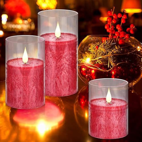 Vista 72 de Velas parpadeantes sin llama de 2.2 pulgadas de diámetro x 4 pulgadas de diámetro x 4 pulgadas de alto, 5, 6, 7, 8, 9 pulgadas, juego de 9 velas LED